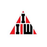 iiw design del logo della lettera triangolare con forma triangolare. iiw triangolo logo design monogramma. iiw modello di logo vettoriale triangolo con colore rosso. iiw logo triangolare logo semplice, elegante e lussuoso.
