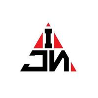 ijn triangolo logo design lettera con forma triangolare. ijn triangolo logo design monogramma. modello di logo vettoriale triangolo ijn con colore rosso. ijn logo triangolare logo semplice, elegante e lussuoso.