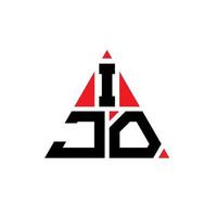 design del logo della lettera del triangolo ijo con forma triangolare. ijo triangolo logo design monogramma. modello di logo vettoriale triangolo ijo con colore rosso. ijo logo triangolare logo semplice, elegante e lussuoso.