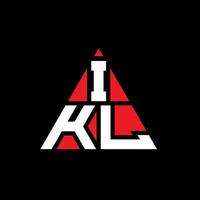 design del logo della lettera del triangolo ikl con forma triangolare. monogramma di design del logo del triangolo ikl. modello di logo vettoriale triangolo ikl con colore rosso. logo triangolare ikl logo semplice, elegante e lussuoso.