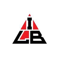 ilb triangolo lettera logo design con forma triangolare. ilb triangolo logo design monogramma. modello di logo vettoriale triangolo ilb con colore rosso. ilb logo triangolare logo semplice, elegante e lussuoso.