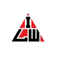 ilw triangolo lettera logo design con forma triangolare. monogramma ilw triangolo logo design. modello di logo vettoriale triangolo ilw con colore rosso. ilw logo triangolare logo semplice, elegante e lussuoso.