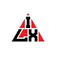 ilx triangolo logo lettera design con forma triangolare. monogramma ilx triangolo logo design. modello di logo vettoriale triangolo ilx con colore rosso. ilx logo triangolare logo semplice, elegante e lussuoso.