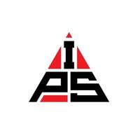 design del logo della lettera triangolo ips con forma triangolare. monogramma di design del logo del triangolo ips. modello di logo vettoriale triangolo ips con colore rosso. logo triangolare ips logo semplice, elegante e lussuoso.