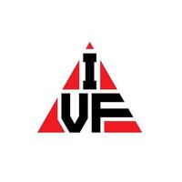 design del logo della lettera triangolare ivf con forma triangolare. monogramma di design del logo del triangolo ivf. modello di logo vettoriale triangolo ivf con colore rosso. logo triangolare ivf logo semplice, elegante e lussuoso.