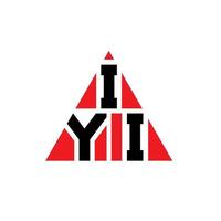 design del logo della lettera del triangolo iyi con forma triangolare. iyi triangolo logo design monogramma. modello di logo vettoriale triangolo iyi con colore rosso. logo triangolare iyi logo semplice, elegante e lussuoso.