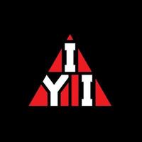 design del logo della lettera del triangolo iyi con forma triangolare. iyi triangolo logo design monogramma. modello di logo vettoriale triangolo iyi con colore rosso. logo triangolare iyi logo semplice, elegante e lussuoso.