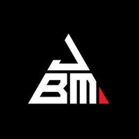 design del logo della lettera triangolare jbm con forma triangolare. monogramma di design del logo del triangolo jbm. modello di logo vettoriale triangolo jbm con colore rosso. logo triangolare jbm logo semplice, elegante e lussuoso.