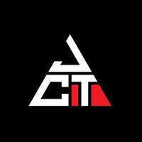 design del logo della lettera del triangolo jct con forma triangolare. monogramma di design del logo del triangolo jct. modello di logo vettoriale triangolo jct con colore rosso. logo triangolare jct logo semplice, elegante e lussuoso.