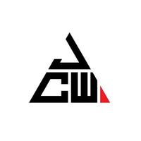 design del logo della lettera del triangolo jcw con forma triangolare. monogramma di design del logo del triangolo jcw. modello di logo vettoriale triangolo jcw con colore rosso. logo triangolare jcw logo semplice, elegante e lussuoso.
