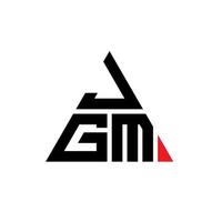 design del logo della lettera del triangolo jgm con forma triangolare. monogramma di design del logo del triangolo jgm. modello di logo vettoriale triangolo jgm con colore rosso. logo triangolare jgm logo semplice, elegante e lussuoso.