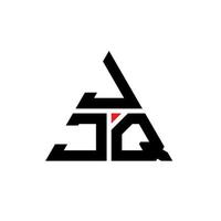 jjq triangolo logo lettera design con forma triangolare. jjq triangolo logo design monogramma. modello di logo vettoriale triangolo jjq con colore rosso. jjq logo triangolare logo semplice, elegante e lussuoso.
