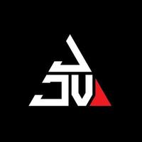 jjv triangolo logo lettera design con forma triangolare. jjv triangolo logo design monogramma. modello di logo vettoriale triangolo jjv con colore rosso. jjv logo triangolare logo semplice, elegante e lussuoso.