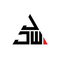 jjw triangolo logo lettera design con forma triangolare. jjw triangolo logo design monogramma. modello di logo vettoriale triangolo jjw con colore rosso. jjw logo triangolare logo semplice, elegante e lussuoso.