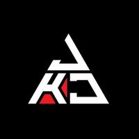 design del logo della lettera del triangolo jkj con forma triangolare. monogramma di design del logo del triangolo jkj. modello di logo vettoriale triangolo jkj con colore rosso. logo triangolare jkj logo semplice, elegante e lussuoso.