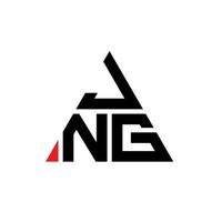 jng triangolo lettera logo design con forma triangolare. monogramma di design del logo del triangolo jng. modello di logo vettoriale triangolo jng con colore rosso. jng logo triangolare logo semplice, elegante e lussuoso.