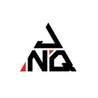 design del logo della lettera triangolare jnq con forma triangolare. monogramma di design del logo del triangolo jnq. modello di logo vettoriale triangolo jnq con colore rosso. jnq logo triangolare logo semplice, elegante e lussuoso.