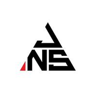 design del logo della lettera del triangolo jns con forma triangolare. monogramma di design del logo del triangolo jns. modello di logo vettoriale triangolo jns con colore rosso. jns logo triangolare logo semplice, elegante e lussuoso.