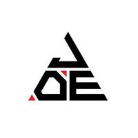 logo della lettera triangolo joe con forma triangolare. monogramma di design del logo del triangolo di joe. modello di logo vettoriale triangolo joe con colore rosso. logo triangolare joe logo semplice, elegante e lussuoso.
