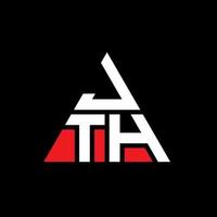 jth triangolo logo design lettera con forma triangolare. jth triangolo logo design monogramma. modello di logo vettoriale triangolo jth con colore rosso. jth logo triangolare logo semplice, elegante e lussuoso.
