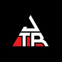 jtr triangolo logo lettera design con forma triangolare. monogramma di design del logo del triangolo jtr. modello di logo vettoriale triangolo jtr con colore rosso. jtr logo triangolare logo semplice, elegante e lussuoso.