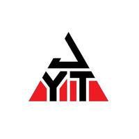 jyt triangolo logo lettera design con forma triangolare. monogramma di design del logo del triangolo jyt. modello di logo vettoriale triangolo jyt con colore rosso. logo triangolare jyt logo semplice, elegante e lussuoso.