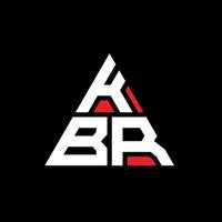 logo della lettera del triangolo kbr con forma triangolare. monogramma di design del logo del triangolo kbr. modello di logo vettoriale triangolo kbr con colore rosso. logo triangolare kbr logo semplice, elegante e lussuoso.