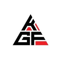 Logo della lettera triangolare kgf con forma triangolare. Monogramma di design del logo del triangolo kgf. modello di logo vettoriale triangolo kgf con colore rosso. logo triangolare kgf logo semplice, elegante e lussuoso.