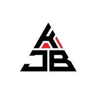 logo lettera triangolare kjb con forma triangolare. monogramma di design del logo del triangolo kjb. modello di logo vettoriale triangolo kjb con colore rosso. logo triangolare kjb logo semplice, elegante e lussuoso.