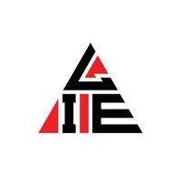 menzogna triangolo logo design lettera con forma triangolare. menzogna triangolo logo design monogramma. modello di logo vettoriale triangolo bugia con colore rosso. giacciono logo triangolare logo semplice, elegante e lussuoso.