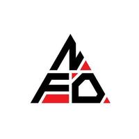 design del logo della lettera triangolare nfo con forma triangolare. monogramma di design del logo del triangolo nfo. modello di logo vettoriale triangolo nfo con colore rosso. logo triangolare nfo logo semplice, elegante e lussuoso.