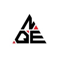 design del logo della lettera triangolare nqe con forma triangolare. monogramma di design del logo del triangolo nqe. modello di logo vettoriale triangolo nqe con colore rosso. logo triangolare nqe logo semplice, elegante e lussuoso.