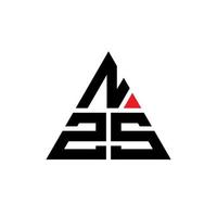design del logo della lettera del triangolo nzs con forma triangolare. monogramma di design del logo del triangolo nzs. modello di logo vettoriale triangolo nzs con colore rosso. logo triangolare nzs logo semplice, elegante e lussuoso.