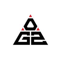 design del logo della lettera del triangolo ogz con forma triangolare. monogramma di design con logo triangolo ogz. modello di logo vettoriale triangolo ogz con colore rosso. logo triangolare ogz logo semplice, elegante e lussuoso.
