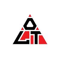 logo della lettera triangolo olt con forma triangolare. Monogramma di design con logo triangolo olt. modello di logo vettoriale triangolo olt con colore rosso. logo triangolare olt logo semplice, elegante e lussuoso.