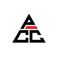 design del logo della lettera del triangolo pcc con forma triangolare. monogramma di design del logo del triangolo pcc. modello di logo vettoriale triangolo pcc con colore rosso. logo triangolare pcc logo semplice, elegante e lussuoso.