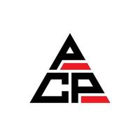 design del logo della lettera del triangolo pcp con forma triangolare. monogramma di progettazione del logo del triangolo pcp. modello di logo vettoriale triangolo pcp con colore rosso. logo triangolare pcp logo semplice, elegante e lussuoso.