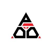 design del logo della lettera triangolare cacca con forma triangolare. monogramma del design del logo del triangolo della cacca. modello di logo vettoriale triangolo cacca con colore rosso. logo triangolare cacca logo semplice, elegante e lussuoso.