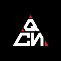 design del logo della lettera del triangolo qcn con forma triangolare. monogramma di design del logo del triangolo qcn. modello di logo vettoriale triangolo qcn con colore rosso. logo triangolare qcn logo semplice, elegante e lussuoso.