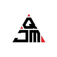design del logo della lettera triangolare qjm con forma triangolare. qjm triangolo logo design monogramma. modello di logo vettoriale triangolo qjm con colore rosso. logo triangolare qjm logo semplice, elegante e lussuoso.