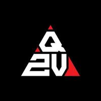 qzv triangolo lettera logo design con forma triangolare. qzv triangolo logo design monogramma. modello di logo vettoriale triangolo qzv con colore rosso. qzv logo triangolare logo semplice, elegante e lussuoso.