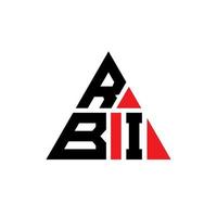 design del logo della lettera del triangolo rbi con forma triangolare. monogramma di design del logo del triangolo rbi. modello di logo vettoriale triangolo rbi con colore rosso. logo triangolare rbi logo semplice, elegante e lussuoso.