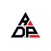 design del logo della lettera del triangolo rdp con forma triangolare. monogramma di design del logo del triangolo rdp. modello di logo vettoriale triangolo rdp con colore rosso. logo triangolare rdp logo semplice, elegante e lussuoso.