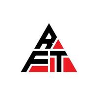 design del logo della lettera del triangolo rft con forma triangolare. monogramma di design del logo del triangolo rft. modello di logo vettoriale triangolo rft con colore rosso. logo triangolare rft logo semplice, elegante e lussuoso.