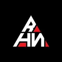 design del logo della lettera del triangolo rhn con forma triangolare. monogramma di progettazione del logo del triangolo del rhn. modello di logo vettoriale triangolo rhn con colore rosso. logo triangolare rhn logo semplice, elegante e lussuoso.