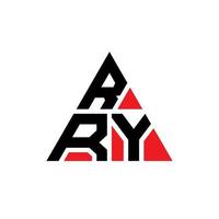logo della lettera triangolare rry con forma triangolare. monogramma di design del logo del triangolo rry. modello di logo vettoriale triangolo rry con colore rosso. logo triangolare rry logo semplice, elegante e lussuoso.