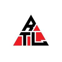 design del logo della lettera del triangolo rtl con forma triangolare. monogramma di design del logo del triangolo rtl. modello di logo vettoriale triangolo rtl con colore rosso. logo triangolare rtl logo semplice, elegante e lussuoso.