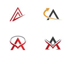 un set di icone logo lettera vettore