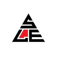 design del logo della lettera triangolo sle con forma triangolare. sle triangolo logo design monogramma. modello di logo vettoriale triangolo sle con colore rosso. logo triangolare sle logo semplice, elegante e lussuoso.
