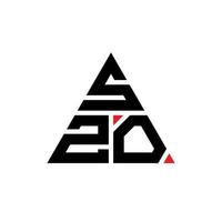 szo triangolo lettera logo design con forma triangolare. szo triangolo logo design monogramma. modello di logo vettoriale triangolo szo con colore rosso. logo triangolare szo logo semplice, elegante e lussuoso.